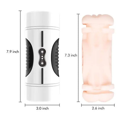 Superbuyg™2 In 1 Two Motor 12 Vibration Pussy Anus Male Masturbator