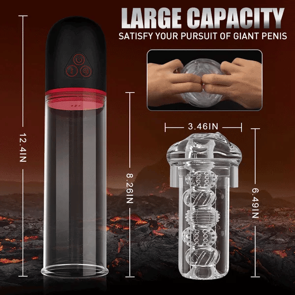 Superbuyg™ S-Hande 9 Vibration 3 Suction Penis Enlargement Pump