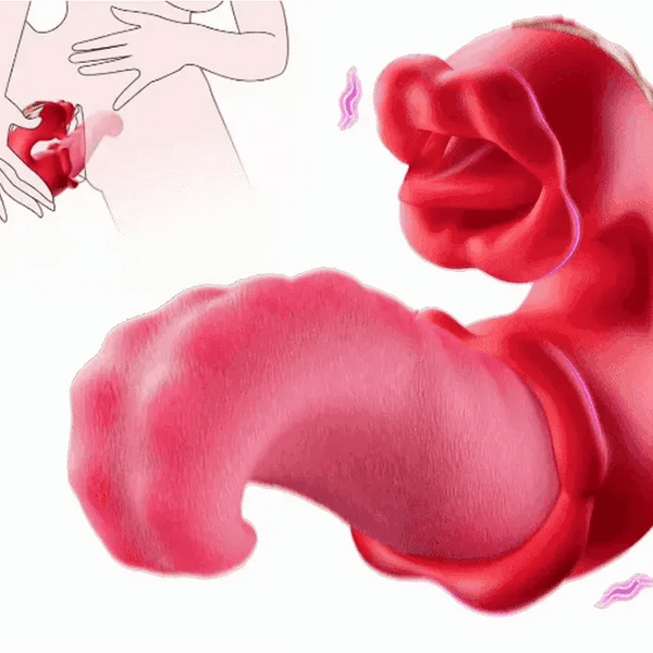 Superbuyg™ Twin Rose Tongue Teasing & Vibrating G-spot Vibrator