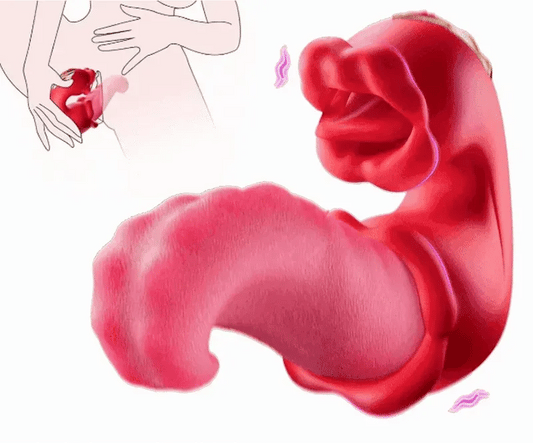Superbuyg™ Twin Rose Tongue Teasing & Vibrating G-spot Vibrator