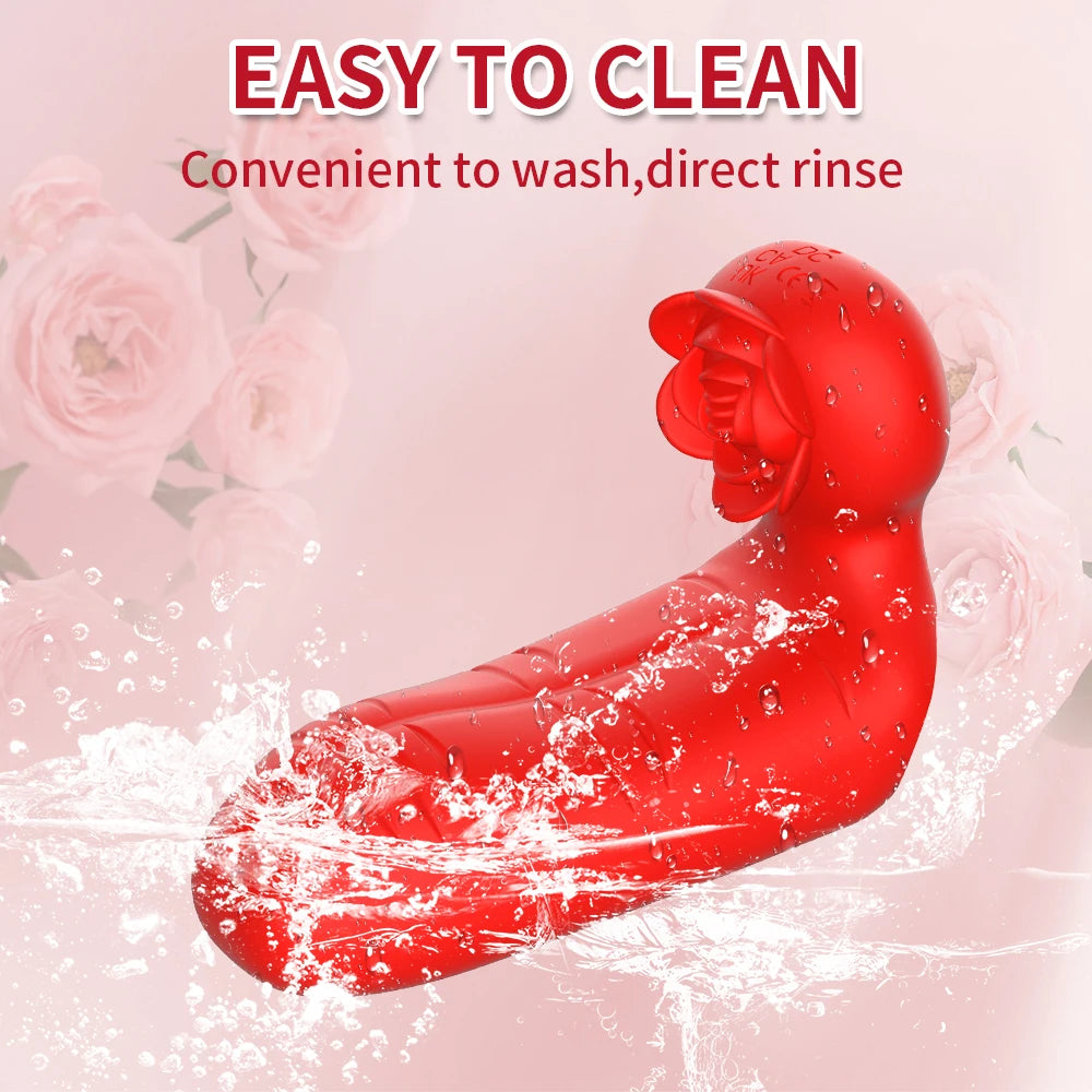 Rose Double Vibrator Finger Couple