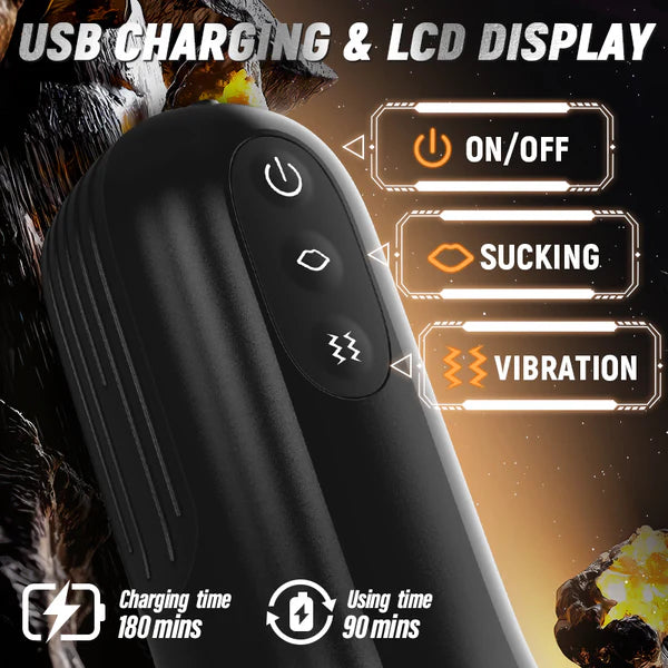 Superbuyg™The Captain - 10 Vibrating Sucking Deep Throat Male Stroker