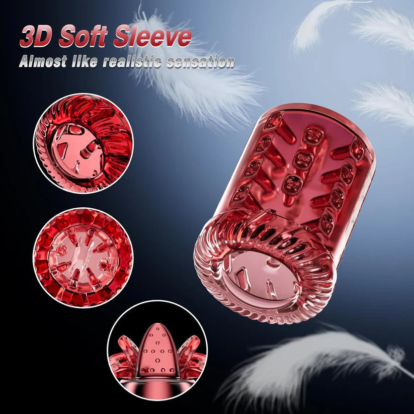 Superbuyg™Male Masturbator Penis Pump – 12-Level Vacuum, 7-Mode Thrusting, Rotating, Vibrating & Sucking with LCD Display