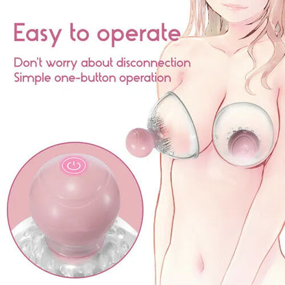 Superbuyg™ 10 Vibrating 360° Rotational Stimulation Nipple & Pussy Sucker