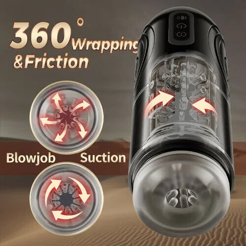 Superbuyg™ 7 Thrusting 7 Rotating Male Masturbator With Lifelike 3D Channel