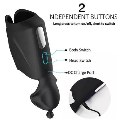 Superbuyg™QMYSKY Dual Motor 10 Vibrating Glans Exerciser