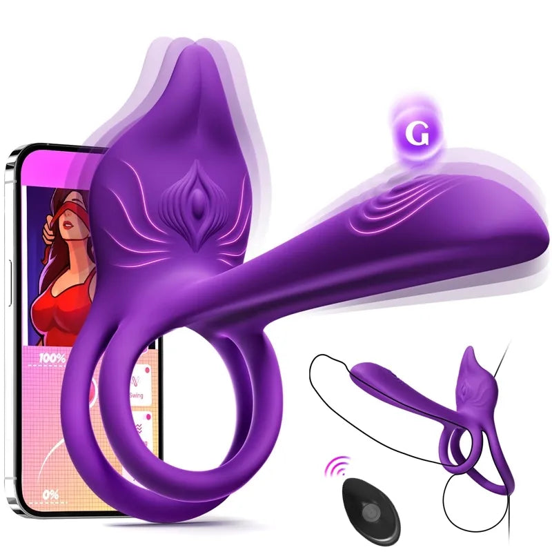 🎁Superbuyg™ Enchanted Girl Luxe Smart Vibrating Ring – App-Controlled Pleasure for Couples 💫