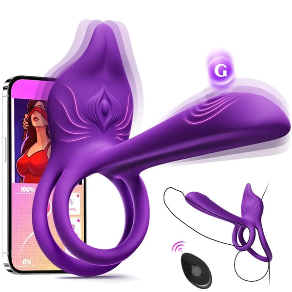 🎁Superbuyg™ Enchanted Girl Luxe Smart Vibrating Ring – App-Controlled Pleasure for Couples 💫