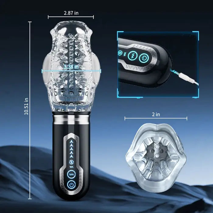 Superbuyg™ 5 Thrusting Rotating 7 Vibrating Oral Sex Handheld Masturbator