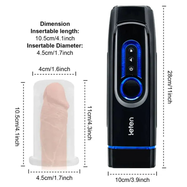 Superbuyg™LETEN Quadruple Piston X9-IV Infinitely Variable Speed Male Masturbator