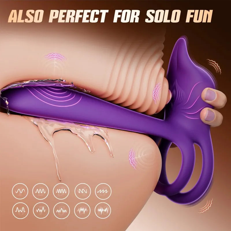 🎁Superbuyg™ Enchanted Girl Luxe Smart Vibrating Ring – App-Controlled Pleasure for Couples 💫