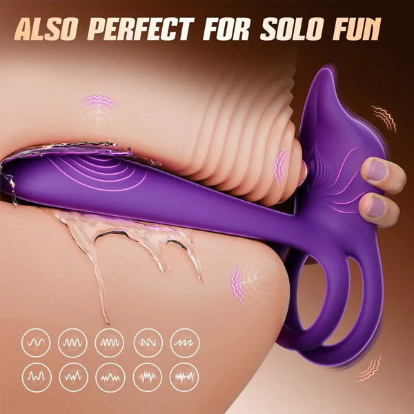 🎁Superbuyg™ Enchanted Girl Luxe Smart Vibrating Ring – App-Controlled Pleasure for Couples 💫