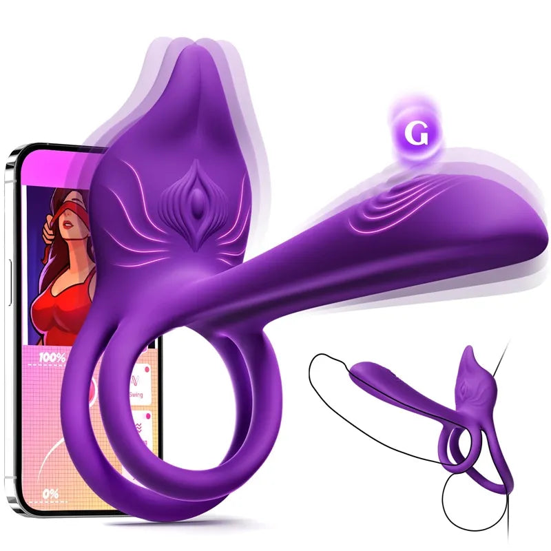 🎁Superbuyg™ Enchanted Girl Luxe Smart Vibrating Ring – App-Controlled Pleasure for Couples 💫